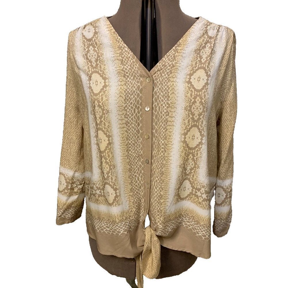 Ruby Rd. Size Xl. Reptile Print. Button/Tie Closu… - image 1